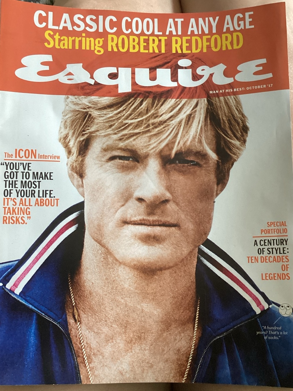 Esquire Magazine Cover Featuring Robert Redford -